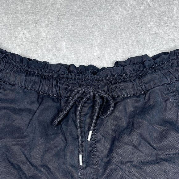 Loft Shorts Womens Large Black Inseam 3” Lyocell Drawstring Pockets Casual 0462 - Picture 4 of 11